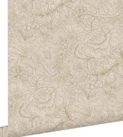 ESTAhome papier peint fleurs beige - 53 cm x 10.05 m - 139795