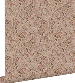 ESTAhome papier peint fleurs rose terracotta - 53 cm x 10.05 m - 139700