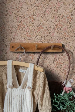 ESTAhome papier peint fleurs rose terracotta - 53 cm x 10.05 m - 139700