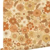 ESTAhome papier peint fleurs rétro orange - 53 cm x 10.05 m - 130963