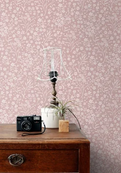 ESTAhome papier peint fleurs rose - 53 cm x 10.05 m - 139884
