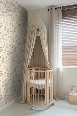 ESTAhome papier peint fleurs au style scandinave beige - 53 cm x 10.05 m - 139738
