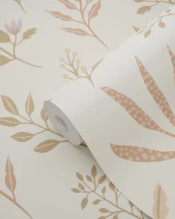 ESTAhome papier peint fleurs au style scandinave beige - 53 cm x 10.05 m - 139738