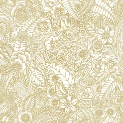 ESTAhome papier peint fleurs or - 53 cm x 10.05 m - 139549