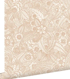 ESTAhome papier peint fleurs beige - 53 cm x 10.05 m - 139547
