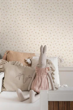 ESTAhome papier peint fleurs intage sable beige - 53 cm x 10.05 m - 139833