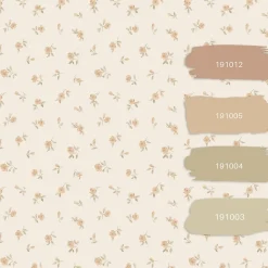 ESTAhome papier peint fleurs intage sable beige - 53 cm x 10.05 m - 139833