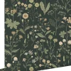 ESTAhome papier peint fleurs des champs vert foncé - 50 x 900 cm - 139843