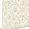 ESTAhome papier peint fleurs élégantes marron - 53 cm x 10.05 m - 127626