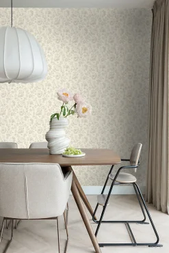 ESTAhome papier peint fleurs élégantes marron - 53 cm x 10.05 m - 127626