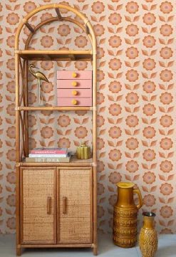 ESTAhome papier peint fleurs orange - 50 x 900 cm - 130977