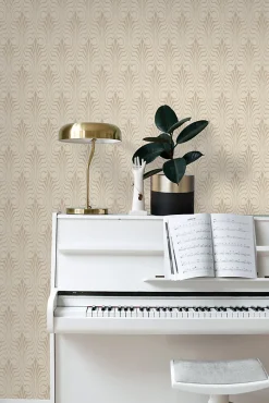 ESTAhome papier peint forme graphique beige - 50 x 900 cm - 139634