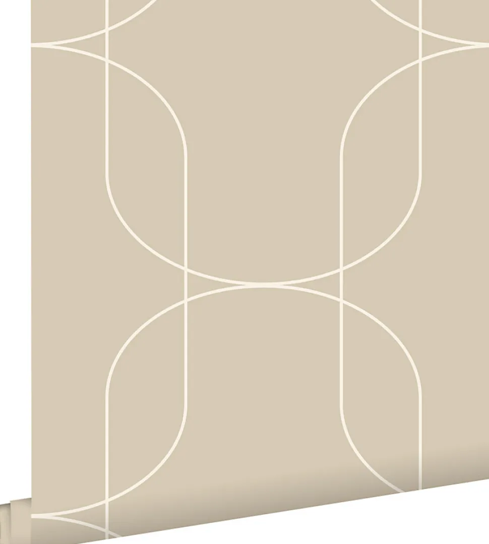 ESTAhome papier peint formes géométriques beige - 0.53 x 10.05 m - 139649