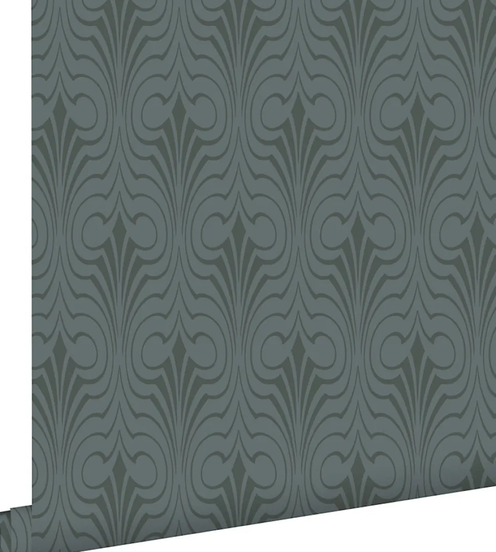 ESTAhome papier peint forme graphique bleu foncé - 50 x 900 cm - 139637