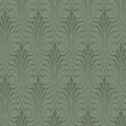 ESTAhome papier peint forme graphique vert grisé - 50 x 900 cm - 139636