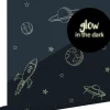 ESTAhome papier peint glow-in-the-dark Univers bleu foncé - 53 cm x 10.05 m - 139761