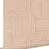 ESTAhome papier peint graphique 3D terracotta claire - 53 cm x 10.05 m - 139936