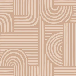 ESTAhome papier peint graphique 3D terracotta claire - 53 cm x 10.05 m - 139936