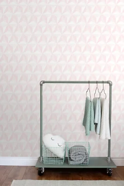 ESTAhome papier peint graphique 3D rose clair - 53 cm x 10.05 m - 138911