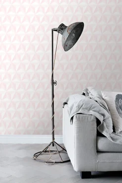 ESTAhome papier peint graphique 3D rose clair - 53 cm x 10.05 m - 138911