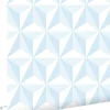 ESTAhome papier peint graphique 3D bleu clair - 53 cm x 10.05 m - 138912