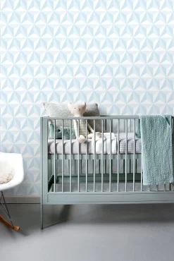 ESTAhome papier peint graphique 3D bleu clair - 53 cm x 10.05 m - 138912