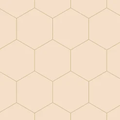 ESTAhome papier peint hexagone rose pêche clair - 53 cm x 10.05 m - 139226
