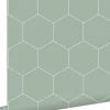 ESTAhome papier peint hexagone vert grisé et blanc - 53 cm x 10.05 m - 139227