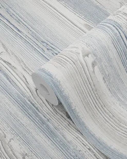 ESTAhome papier peint imitation bois bleu et gris - 53 cm x 10.05 m - 148626