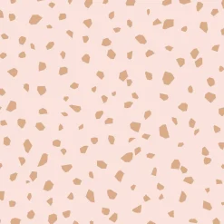 ESTAhome papier peint imitation terrazzo rose clair et or rose - 53 cm x 10.05 m - 139199