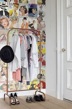 ESTAhome papier peint intissé XXL couvertures de magazines multicolore - 50 x 900 cm - 158104