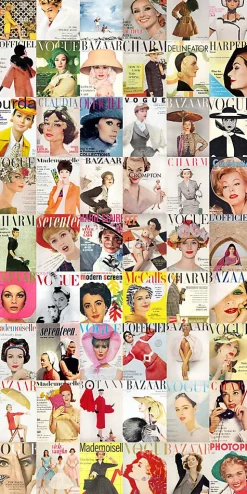 ESTAhome papier peint intissé XXL couvertures de magazines multicolore - 50 x 900 cm - 158104