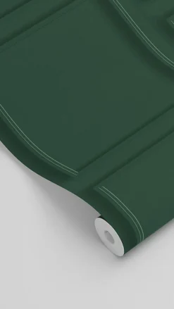 ESTAhome papier peint lambris vert foncé - 50 x 900 cm - 139931