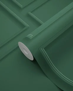 ESTAhome papier peint lambris vert foncé - 50 x 900 cm - 139931