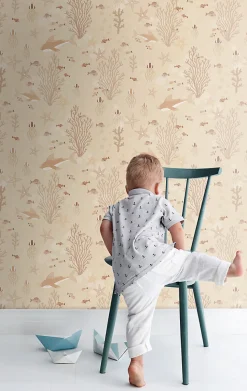 ESTAhome papier peint le monde sous-marin beige chaud - 50 x 900 cm - 130930