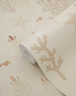 ESTAhome papier peint le monde sous-marin beige chaud - 50 x 900 cm - 130930