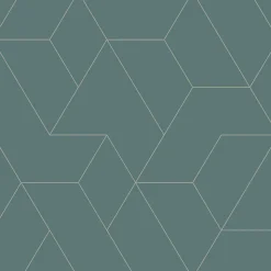 ESTAhome papier peint lignes graphiques bleu gris - 50 x 900 cm - 139949