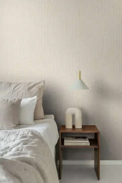 ESTAhome papier peint lignes graphiques beige - 50 x 900 cm - 139927