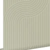 ESTAhome papier peint lignes graphiques vert cendré - 50 x 900 cm - 139926