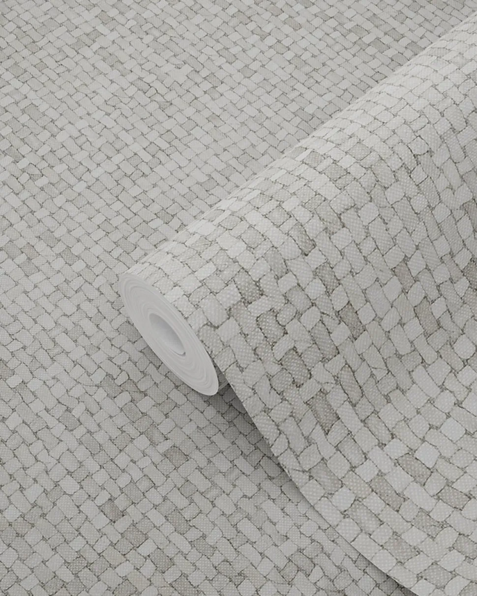 ESTAhome papier peint lin gris chaud clair - 53 cm x 10.05 m - 148660
