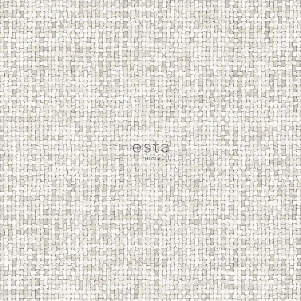 ESTAhome papier peint lin gris chaud clair - 53 cm x 10.05 m - 148660