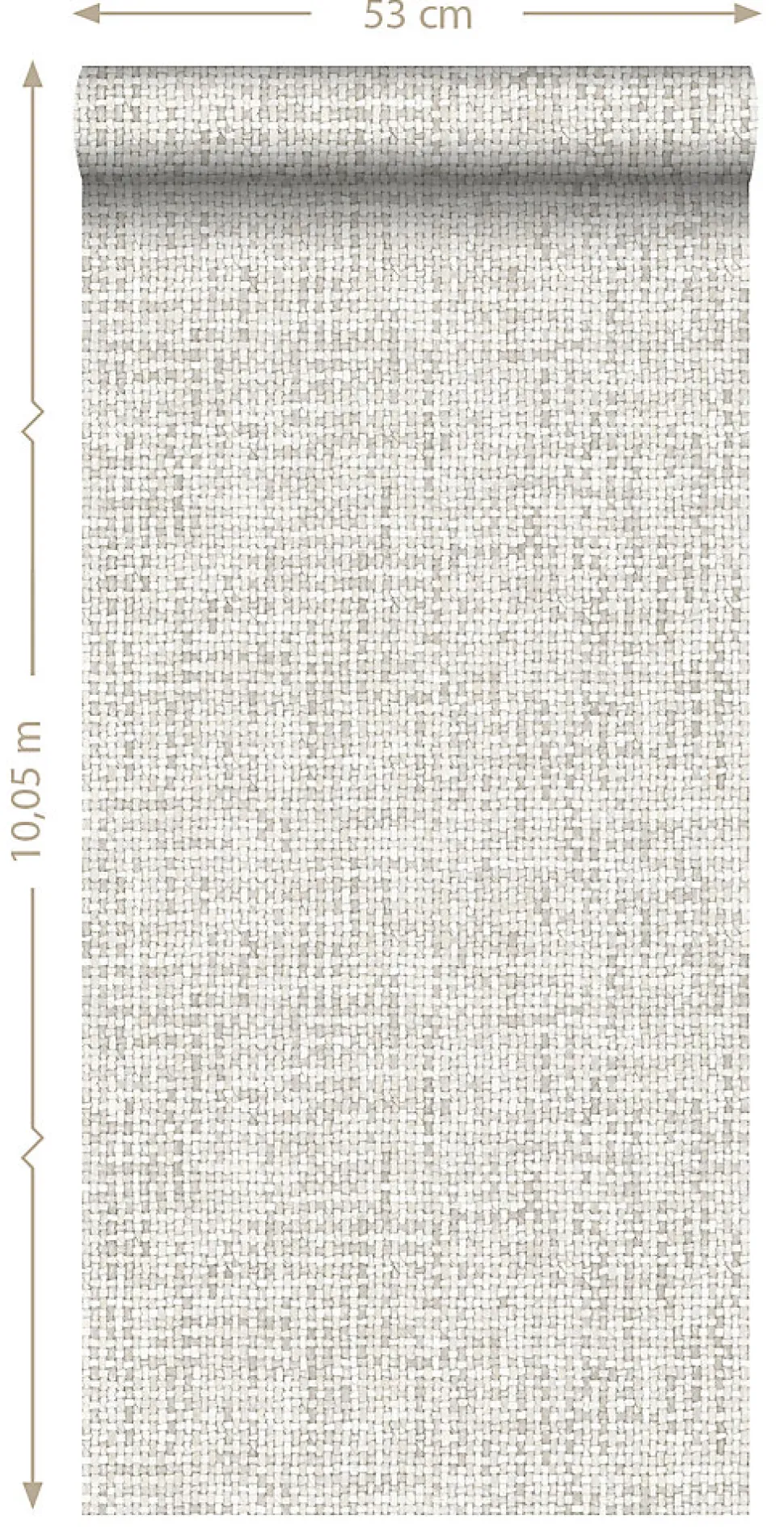 ESTAhome papier peint lin gris chaud clair - 53 cm x 10.05 m - 148660