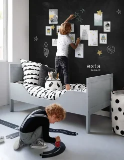 ESTAhome papier peint magnétique ardoise noir - 53 x 300 cm - 155001