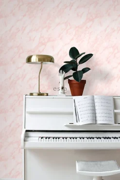ESTAhome papier peint marbre rose clair - 53 cm x 10.05 m - 139194