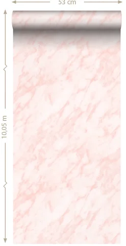 ESTAhome papier peint marbre rose clair - 53 cm x 10.05 m - 139194