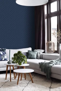 ESTAhome papier peint motif oriental bleu - 53 cm x 10.05 m - 148322
