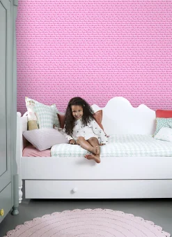 ESTAhome papier peint mots de princesses rose - 53 cm x 10.05 m - 114948