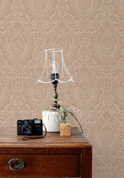 ESTAhome papier peint ornement vieux rose - 50 x 900 cm - 139632