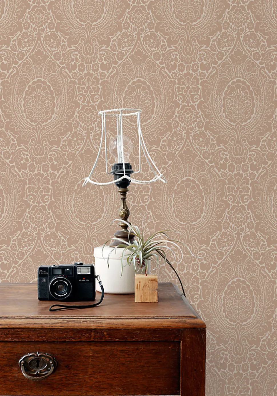 ESTAhome papier peint ornement vieux rose - 50 x 900 cm - 139632