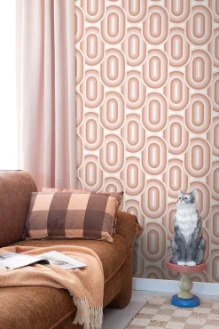 ESTAhome papier peint ornements au style rétro rose clair - 50 x 900 cm - 130982